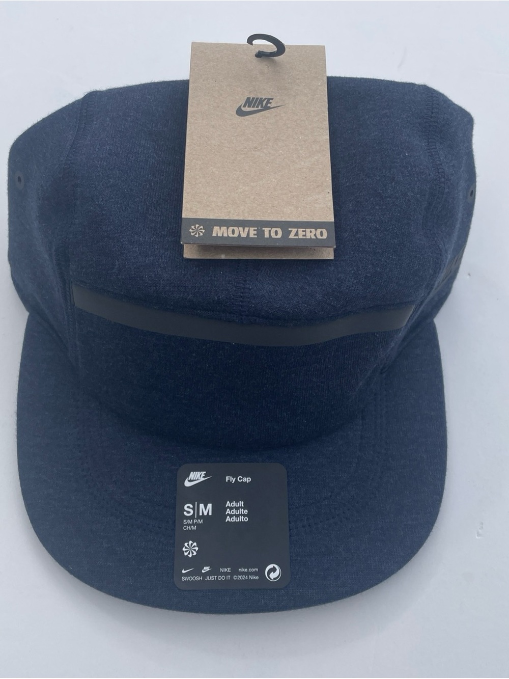 Nike Fly Unstructured Tech Fleece Cap Obsidian Blue Hat Men's Sz S/M NWT